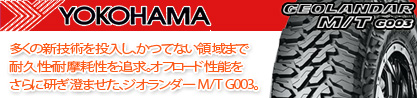 R8103 GEOLANDAR MT G003 M/T ヨコハマのブランドイメージ