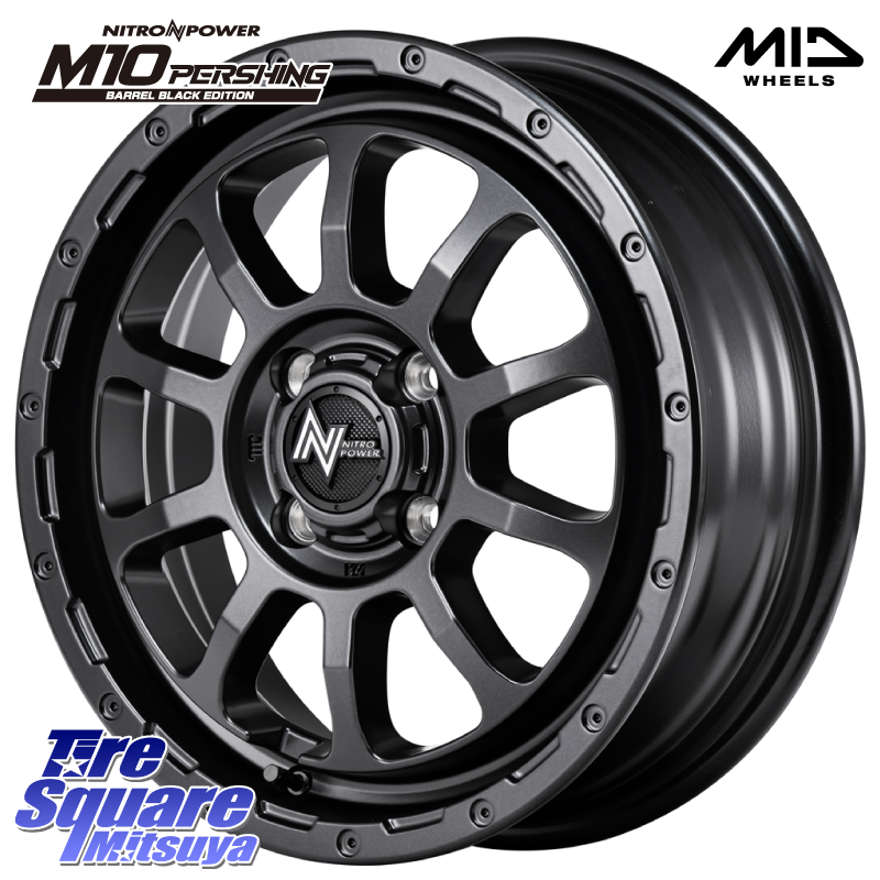 NITRO POWER M10 PERSHING KC パーシング BARREL BLACK EDITION ホイール 14インチの商品写真