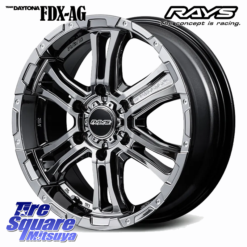 RAYS 【欠品次回11~12月】 デイトナ FDX-AG TEAM DAYTONA ブラック