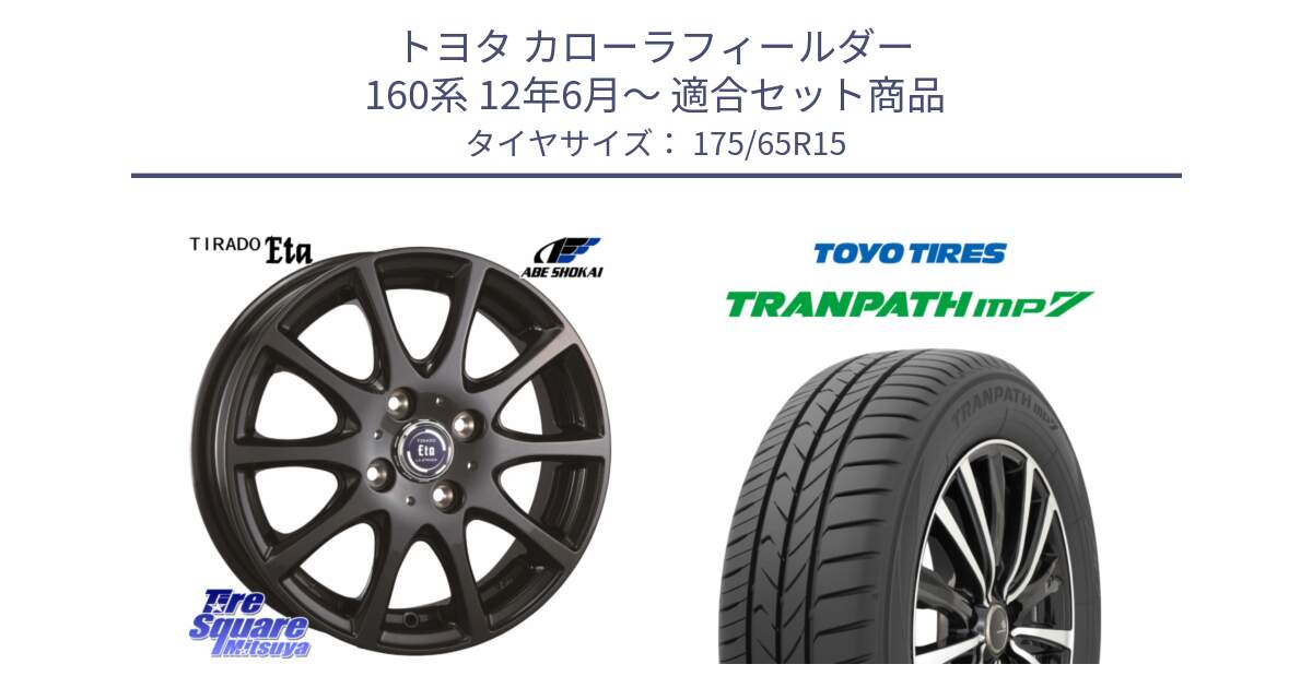 トヨタ カローラフィールダー 160系 12年6月～ 用セット商品です。ティラード イータ と トランパス MP7 在庫● 2025年製 トーヨー TRANPATH ミニバン サマータイヤ ★サマーセール★  175/65R15 の組合せ商品です。