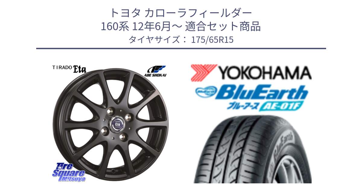 トヨタ カローラフィールダー 160系 12年6月～ 用セット商品です。ティラード イータ と F8326 BluEarth AE01F ヨコハマ 175/65R15 の組合せ商品です。