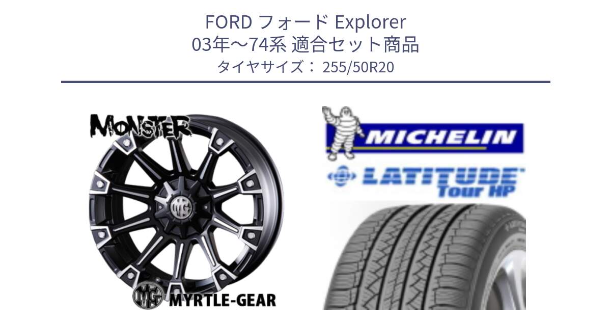 フォード Explorer 03年～74系 用セット商品です。クリムソン MONSTER モンスター ホイール 20インチ と LATITUDE TOUR HP 109W XL JLR 正規 255/50R20 の組合せ商品です。