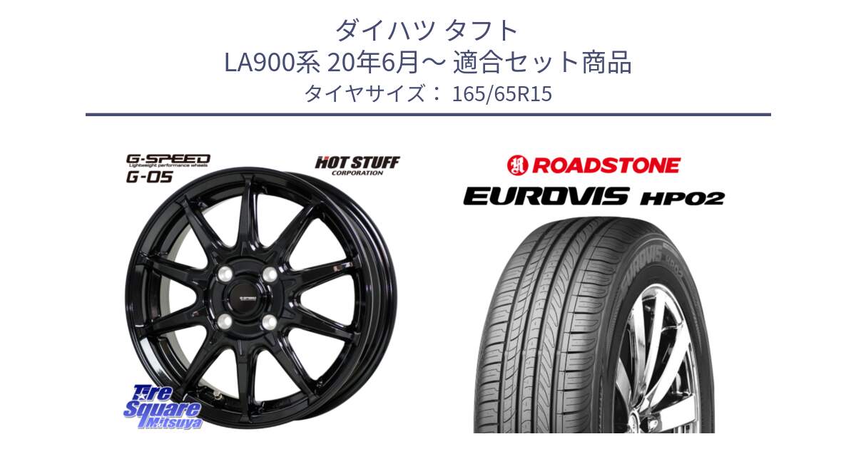 ダイハツ タフト LA900系 20年6月～ 用セット商品です。G-SPEED G-05 G05 4H ホイール  4本 15インチ と ロードストーン EUROVIS HP02 サマータイヤ 165/65R15 の組合せ商品です。