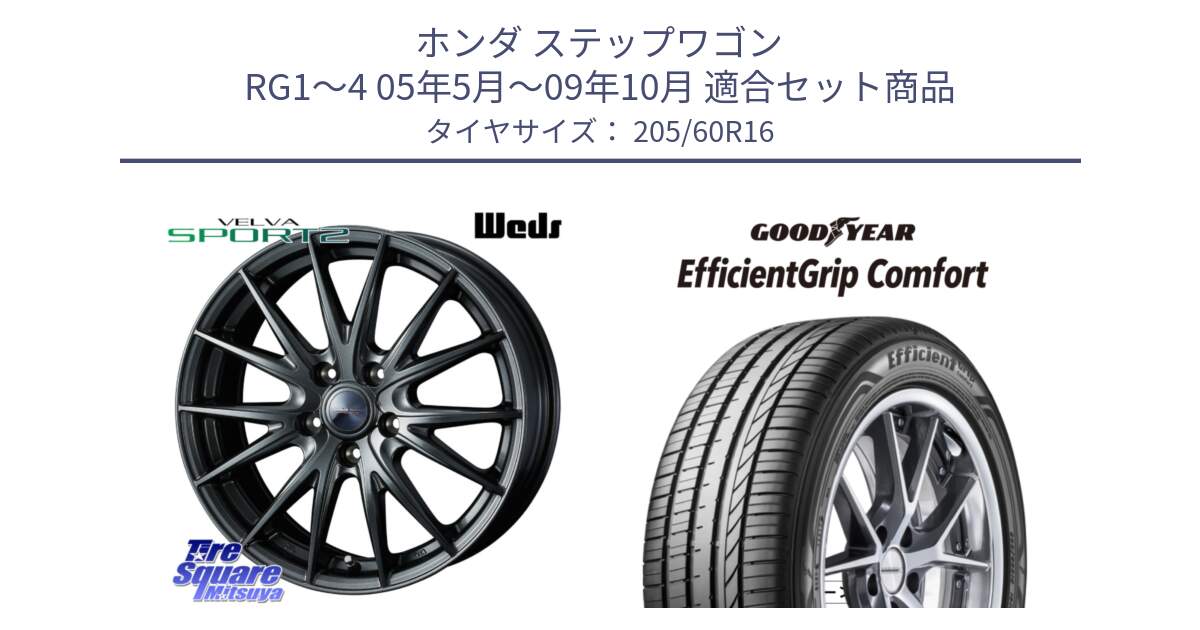 ホンダ ステップワゴン RG1～4 05年5月～09年10月 用セット商品です。ウェッズ ヴェルヴァ スポルト2 ホイール 16インチ と EffcientGrip Comfort サマータイヤ 205/60R16 の組合せ商品です。