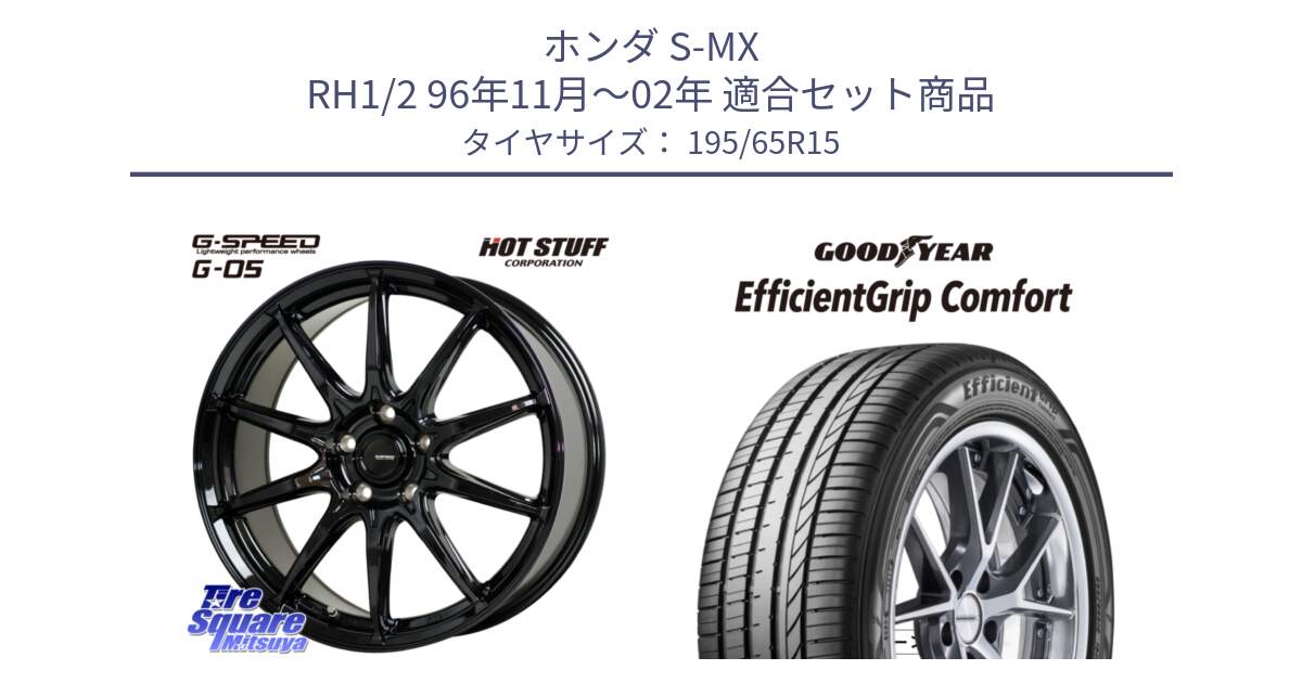 ホンダ S-MX RH1/2 96年11月～02年 用セット商品です。G-SPEED G-05 G05 5H ホイール  4本 15インチ と EffcientGrip Comfort サマータイヤ 195/65R15 の組合せ商品です。